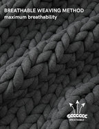 YnM Chunky Throw Blanket, Medium-Weight, Hand Knitted, Skin Friendly, Ventilated and Breathable, Machine Washable, Home Décor Piece for Couch, Sofa and Bed (Charcoal Grey, 40x50 Inch)