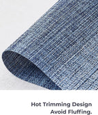 Leetaltree Gradient Blue Woven Placemats Set of 24 - Heat Resistant Non-Slip Place mats for Dining Table, Washable Durable PVC Vinyl Woven Table Mats(Gradient Blue, 24)