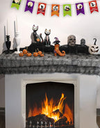 Newman House Studio Skull-Decor Halloween-Decorations - Vintage-Human Head-Sculpture with Crown for Indoor Skull Figurine Home Party Gothic Witchy Room Decor 3.7L x 2.8W x 4.2H inch