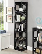 Convenience Concepts Omega 5 Tier Corner Bookcase, Black