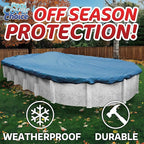 Winter Swimming Pool Cover for 12 ft x 24 ft Aboveground Oval Pool Size, Superb Choice Series, Solid Material, Color - Camel, Pool Cover Choice 311224-4CHOICE