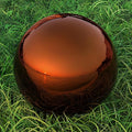 Lulu Decor, Copper Stainless Steel Gazing Mirror Ball Size 12, Smooth Shiny Finish Garden Decoration Globe