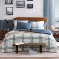Blue Full Size Comforter Sets, Plaid Comforter Full Size for Boys & Girls,Classic Homestead-style Bedding Sets Full with Full Size Bed Sheets and Comforter Set