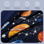 Twin Comforter Set with Sheets - 5 Pieces Kids Twin Bedding Sets, Glow in The Dark Space Twin Bed in a Bag with Comforter, Sheets, Pillowcase & Sham