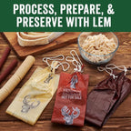 LEM Products Natural Hog Casings, 32–35mm Edible Sausage Casings for Sausage Links, Hot Dogs, Italian, Pepperoni, Salami, Homemade Sausages, Stuffs Approx. 30 lbs, 6.1 oz Package