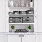 Sorbus China Storage Containers - Hard Shell, Handles & Felt Dividers - Serving Platter Storage Rack & Organizer - Christmas Platter Storage