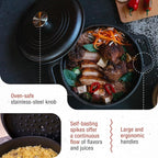 Victoria 4-Quart Cast Iron Dutch Oven with Lid and Dual Loop Handles, Seasoned with Flaxseed Oil, Made in Colombia