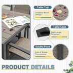JUMMICO Outdoor Dining Set 7 Piece Patio Furniture Set with Weather Resistant Table and 6 Textilene Chairs for Yard, Deck and Poolside (Brown)