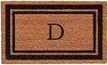 Calloway Mills 152963672D Black Border 36" x 72" Monogram Doormat Letter (D)