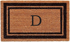 Calloway Mills 152963672D Black Border 36" x 72" Monogram Doormat Letter (D)