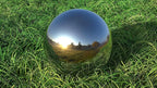 Lulu Decor, 2 pcs - 12 Silver Stainless Steel Gazing Mirror Ball, Smooth Reflective Shiny Garden Decoration Globe (2 Pc)