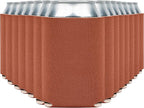 Blank Beer Can Cooler Sleeves (60-Pack) Soft Insulated Beer Can Coolies - HTV Friendly Blank Koolies in Bulk for Beer Cans & Bottles - Coolie Blanks for Vinyl Projects & Wedding Favors (Burnt Orange)