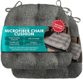 Barnett Home Decor Hayden Chair Cushions, Size Small, Pack of 2 – Grey (Gray) – Linen Look