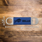 Rico Industries NFL Laser Engraved Bar Blade Faux Leather Laser Engraved Bar Blade - Great Beverage Accessory for Game Day
