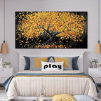 Canvas Wall Art Decor Large Wall Art Pictures for Living Room Artwork for Walls Black and Gold Wall Art Decor Tree of Life Wall Art Modern Wall Art Prints Art Work for Home Office Wall Decor 29" X 58"