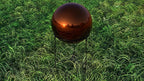 Lulu Decor, Dark Copper Stainless Steel Gazing Mirror Ball Size 12 with Stand