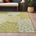 Beverly Rug Outdoor Rug 5x7 Modern Exotic Tropical Leaf Area Rugs for Indoor and Outdoor Patio Deck Porch Garden Water Resistant Washable Outside Carpet (5 x 7 Green)