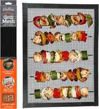 Camerons Grilling Mesh (13.25"x18") - Heavy Duty 100% Non-Stick Reusable Cooking Mesh Sheet - Use in Outdoor BBQ Grill & Indoor Oven - Heat Safe up to 500° F - Great for Holiday Dinner & XMas Gift