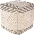 Mark&Day Pouf Ottoman, Prellenkirchen Modern Charcoal Cube Pouf Foot Rest for Living Room, Bedroom and Boho Home Decor (18"x18"x18")