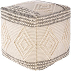 Mark&Day Pouf Ottoman, Prellenkirchen Modern Charcoal Cube Pouf Foot Rest for Living Room, Bedroom and Boho Home Decor (18"x18"x18")