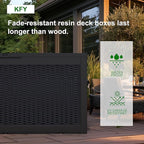 DRATO 100 Gallon Large Deck Box, Outdoor Storage Box for Patio Furniture, Patio Cushions, Gardening Tools, Pool Supplies,660lbs Weight Capacity,Waterproof Resin Storage Boxes