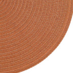 SHACOS Round Placemats Set of 4 for Dining Table 15 inch Round Braided Fall Placemats Washable Kitchen Table Mats Home Decor, Dark Orange