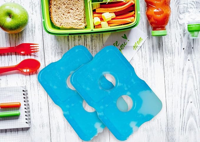 Healthy Packers Ice Packs for Lunch Boxes & Coolers - Freezer Packs - Original Cool Pack | Cooler Accessories for Beach, Camping & Fishing | Slim & Long-Lasting Reusable Ice Pack for Cooler