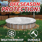 Winter Swimming Pool Cover for 15 ft Aboveground Round Pool Size, Durable Choice Series, Solid Material, Color - Marine Teal, Pool Cover Choice 3915-4CHOICE