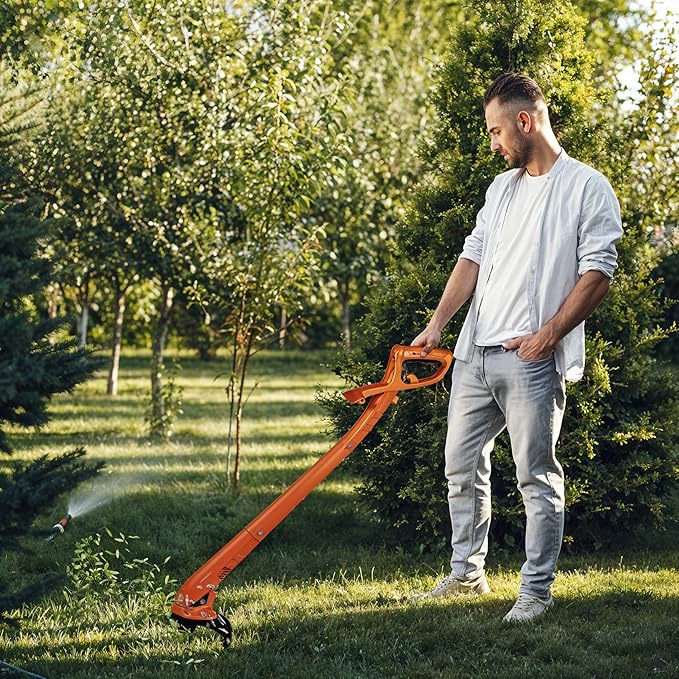 Living + Electric Grass Cutter Corded with 6M Line, String Trimmer, Electric Weed Wacker, Brush Cutter, Bush Trimmer, 250W, Lightweight, and Efficient