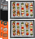 Camerons Grilling Mesh 2 Pack (13.25"x18") - Heavy Duty 100% Non-Stick Reusable Cooking Mesh - Use in Outdoor BBQ Grill & Indoor Oven - Heat Safe up to 500° F - Barbecue Grilling Gift for Fathers Day