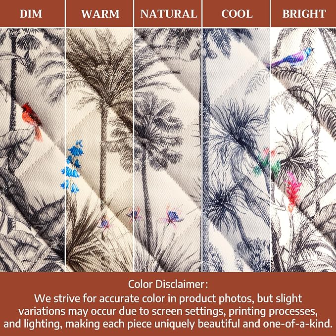 Maison d' Hermine 100% Cotton Oven Mitt & Pot Holder Set (7.5"x13" & 8"x8") | Heat Resistant BBQ Cooking Gloves with Loop Baking Grilling Kitchen Hotel Home Farmhouse Thanksgiving Christmas - Amazonia