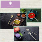 [1 Set] [Made in Korea] Korean Sticky Rice Spoon Chopsticks Set Gold Titanium Plating 304 Stainless Steel Tableware Cutlery Set Mukbang Chopsticks (Korean Palace Pattern, 1 Set)