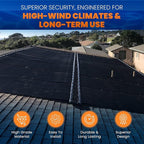 Industrial Grade Solar Pool Heater DIY Kit - Superior High-Wind Strapless Mounting System & Maximum Freeze Resistance (7-4'x9.5' / 266 Square Feet)