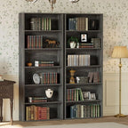 IRONCK Bookshelves and Bookcases Set of 2 Floor Standing 6 Tier Display Storage Shelves 70in Tall Bookcase Home Decor Furniture for Home Office, Living Room, Bed Room