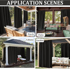 Gazebo Universal Replacement Privacy Curtain,10'×10' Gazebo Outdoor Waterproof Curtains, 4-Panels Sidewall Curtains with Double Zipper for Patio Canopy, Garden and Backyard (Curtain Only)
