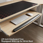 EUREKA ERGONOMIC Standing Desk Adjustable Height 61" Electric Sit Stand Computer Desk L Shaped with Keyboard Tray,Monitor Stand &LED, Dual Motor Memory Presets Sit to Desk Adjustable Desk, Right/Maple