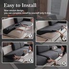 Couch Cushion Covers for Sectional Sofa, Stretch Soft Sofa Slipcovers Washable Wear-Resistant Universal Furniture Protector for Living Room(1 Piece Chair Cover, Dark Gray)