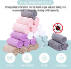 24 Pack Kitchen Dishcloths - Does Not Shed Fluff - Reusable Dish Towels, Dish cloths, Super Absorbent Coral Fleece Cleaning Cloths, Nonstick Oil Washable Fast Drying, 10 x 20 Inch (Multicolor)