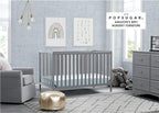 Delta Children Heartland 4-in-1 Convertible Crib - Greenguard Gold Certified, Grey