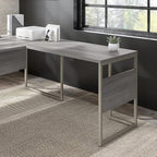 Bush Business Furniture Hybrid Desk Return/Bridge, 42W x 24D, Platinum Gray
