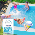 Pink Inflatable Swimming Pool (82.6'' x 59'' x 23.6'') Built-in Air Pump Inflatable Kiddie Pool, Family Pools for Kids and Adults - Self Inflating Backyard Blow Up Pool for Toddlers & Babies (Medium)