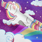 Tailor Shop Unicorn Bedding Sets Queen Size,Purple Unicorn Comforter Sets for Girls Kids Teens with 2 Pillowcase…