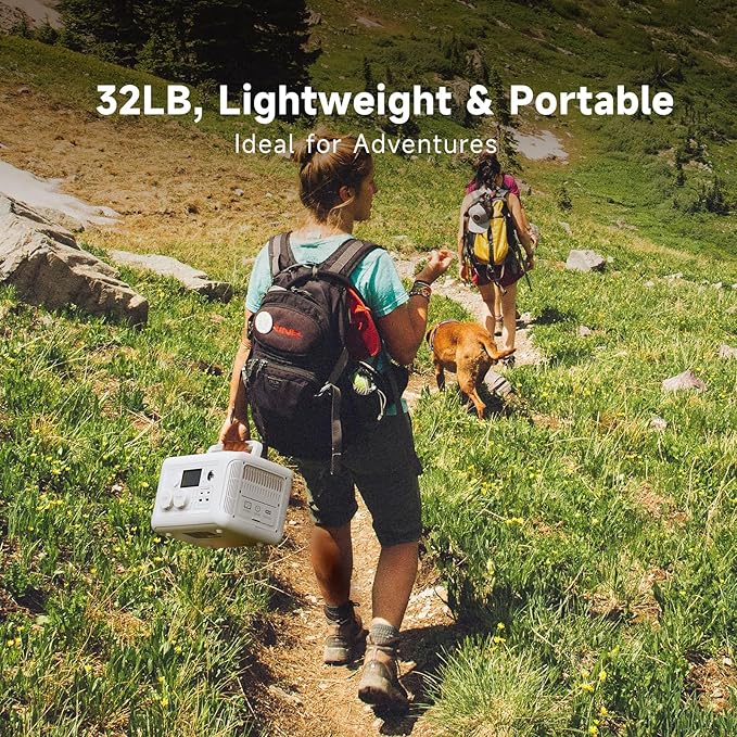 ALLPOWERS 600w Portable Power Station, 299Wh LiFePO4 Battery Backup, R600(Peak 1200w) Solar Generator, 1 Hour Fast Charge Solar Power Bank, for Home Outdoor Travel Emergency RV