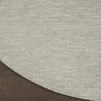 Nourison Home Positano 8' x Round Light Gray Fabric Modern Area Rug (8' Round)