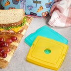 Cool Coolers by Fit + Fresh, 4 Pack Slim Ice Packs, Space Saving Reusable Ice Packs for Lunch Boxes or Coolers