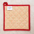 Maison d' Hermine Pot Holders 100% Cotton Potholders (8" x 8", Pack of 1) | Heat Resistant Hot Pads with Loop BBQ Cooking Baking Hotel Kitchen Handling Hot Pans Thanksgiving Christmas - Kalahari
