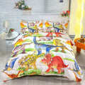 CVHOUSE Dinosaur Bedding Set,Dinosaur Comforter,Dinosaur Comforter Set King,Microfiber Quilt Set with 1 Comforter and 2 Pillow Cases