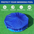 22Ft Pool Covers for(18F)Above Ground Pools, Winter Pool Cover,Heavy Duty Above Ground Pool Cover Includes Winch and Cable,UV Protection, Strength&Durability,Blue/Black(Cover Only)